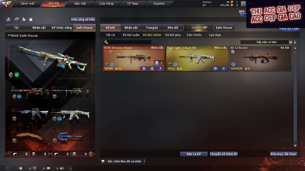 shop acc cf uy tin gia re